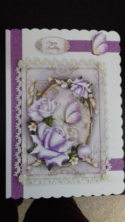 Violet Roses With Butterflies Mini Kit by Stephanie Bardelli