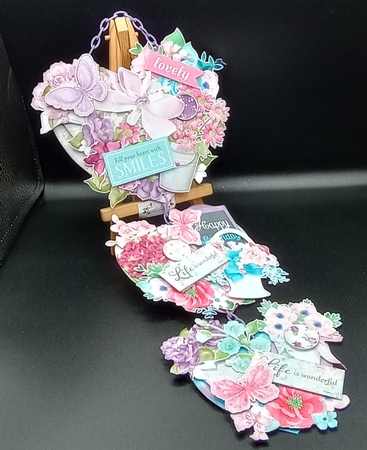 The Flower Shoppe Hanging Hearts Trio by Stephanie Bardelli
