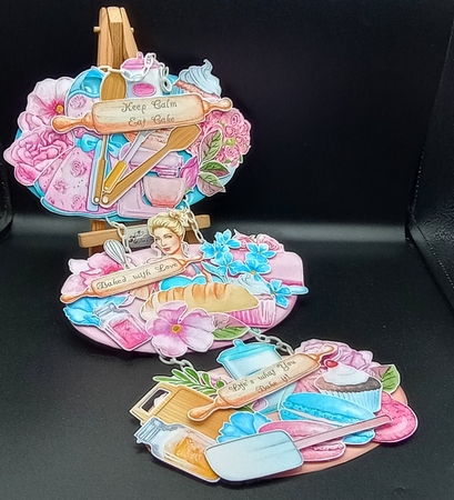 A Great Bake Off Hanging Oval Plaques Trio by Stephanie Bardelli