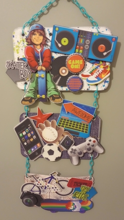 Awesome Dude Hanging Signs Trio by Stephanie Bardelli