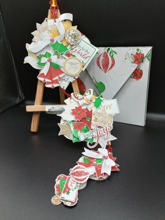 Elegant Christmas Hanging Baubles Trio by Stephanie Bardelli