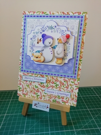 SNOWMAN AND BEARS 7.5 Christmas Decoupage & Insert Mini Kit by Stephanie Bardelli