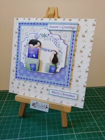 PENGUIN PARTY 7.5 Christmas Decoupage & Insert Mini Kit by Stephanie Bardelli