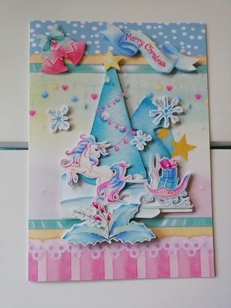 A Unicorn for Christmas Quick Cards by Stephanie Bardelli