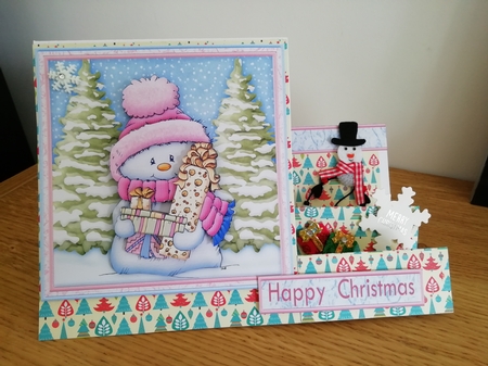 FROSTY SNOWMAN 7.5 Christmas Decoupage & Insert Mini Kit by Stephanie Bardelli