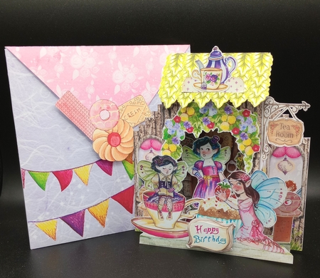 Enchanted Tea Room 3D What an Entrance! Card and Envelope Kit. by Stephanie Bardelli