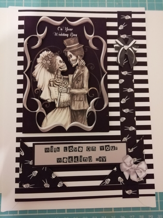 Gothic Wedding Day Card with Gift Tag by Stephanie Bardelli