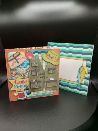 Gone Fishing 7x7 Accordion Duo Pocket Card Kit by Stephanie Bardelli