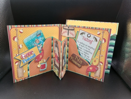 Gone Fishing 7x7 Accordion Duo Pocket Card Kit by Stephanie Bardelli