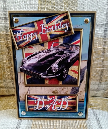 Jaguar E Type Card Front by Stephen Crump