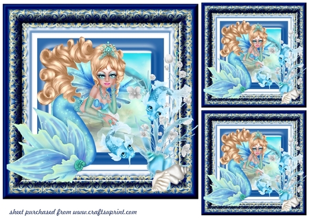FROZEN MERMAID DESIGNER RESOURCE PLUS BONUS BACKGROUNDS by Creative Crafts