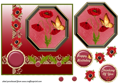 Winter Berries Flourish Paper 2 by Creative Crafts