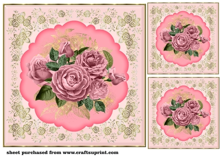 Roses Backgrounds-Succulants by Creative Crafts