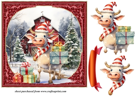 Glittering Corner Frames-Christmas joy by Creative Crafts