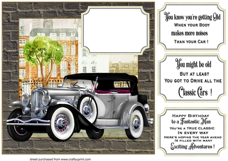 Vintage Motor Cars - Printable Clipart - Set One - Designers Resource Kit by Creative Crafts