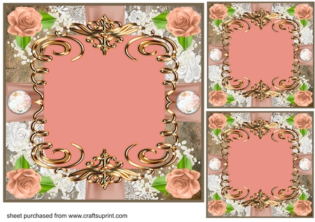 15 Vintage Lace Corners Backgrounds 8x8 Commercial Use by Creative Crafts