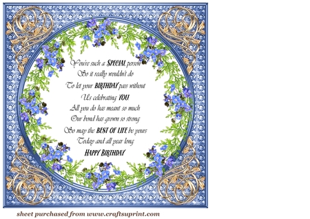 Birthday Verses wordart 7 by Creative Crafts