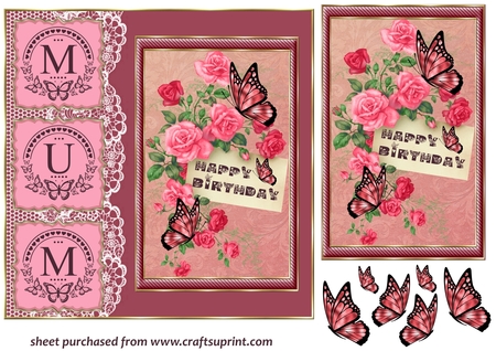 Lace Stripped Frames-Dusty by Creative Crafts