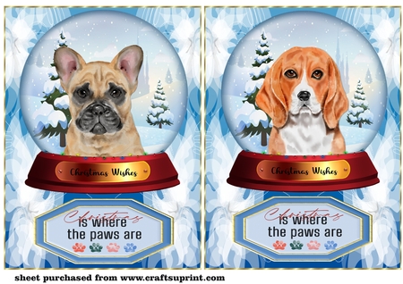 Christmas Wishes Dog Snow Globes by Creative Crafts