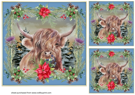 Christmas 6 Gold Edged Frame PNG by Creative Crafts