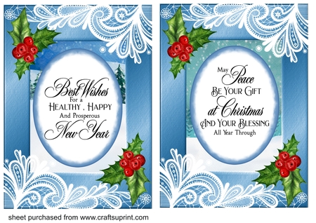 Christmas 6 Felt Inlay Oval Topper by Creative Crafts