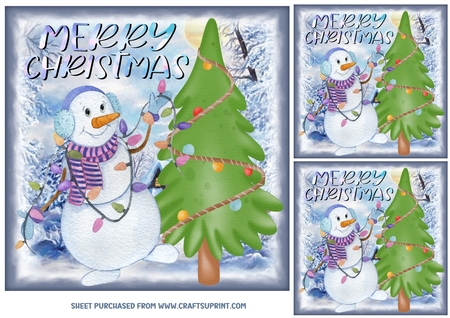 Christmas 6 Felt Inlay Square Topper by Creative Crafts