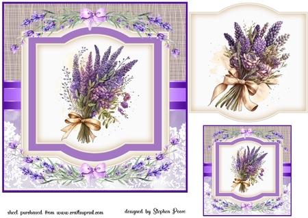 Lavender Watercolour Series Papers  seven  by Creative Crafts
