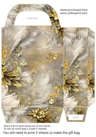 Gold Floral Feather Backgrounds by Creative Crafts