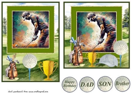 Paint Splash Golfer by Creative Crafts