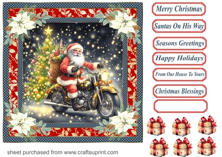 Motorbike Santa  by Creative Crafts