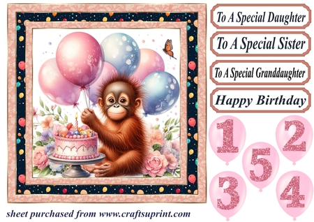 Birthday Monkey by Creative Crafts