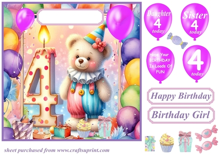 4 5 6  Candle Birthday Bears by Creative Crafts