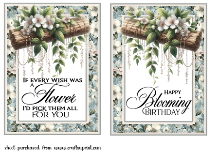 A5 Winter Florals Frames (Pastel) - x8 Frames PNG by Creative Crafts