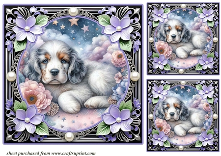 Dreamy Floral Pups 8 by Creative Crafts