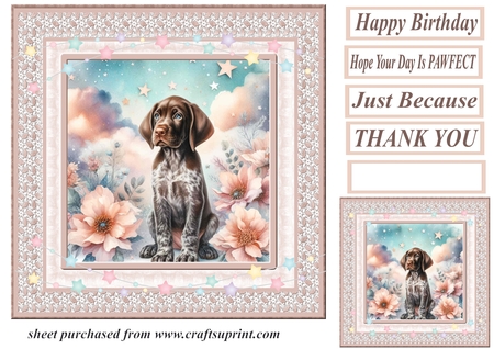 Dreamy Floral Pups 9 by Creative Crafts