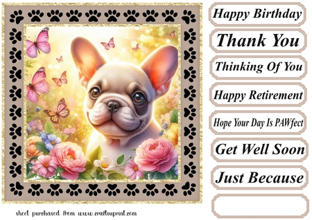 Butterfly Garden Dogs 1 by Creative Crafts