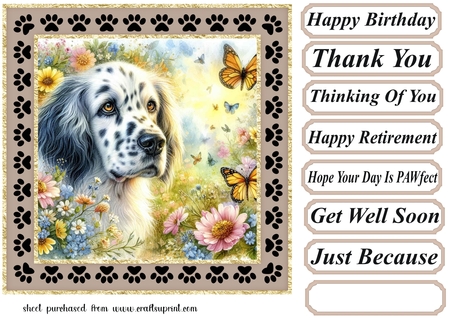 Butterfly Garden Dogs 11 by Creative Crafts