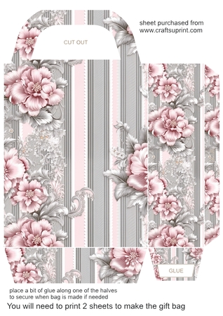 Flourishing Florals Paperpack in Pink and Grey - Mix 1 by Creative Crafts