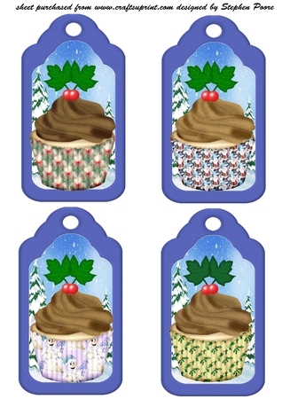4 Christmas Cup Cakes by Creative Crafts