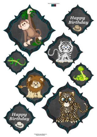 Pantone Fall & Winter NY Zebra Print Chalkboard Qua-trefoil Sentiment Tags by Creative Crafts