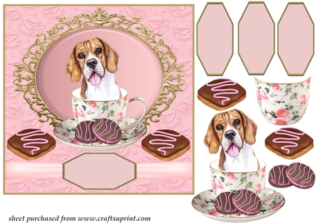 China Tea Cup and Saucer set of 6 PNG by Creative Crafts