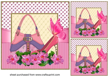 CUstash020-FashionBag1 flowers &butterflies by Creative Crafts