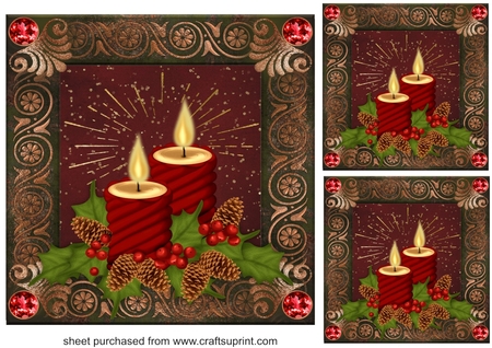  CU  RED  Christmas Candles Book   by Creative Crafts