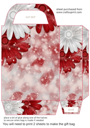 White Christmas Flower Papers by Creative Crafts