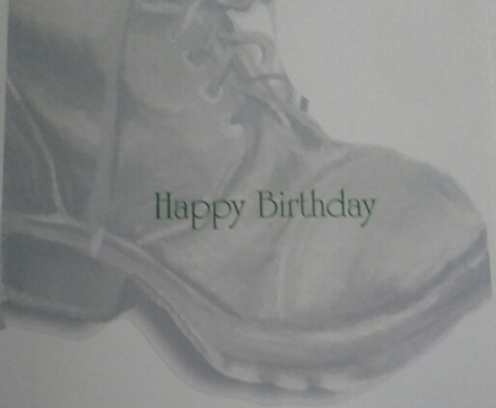 WORK - GARDEN BOOTS BIRTHDAY by Su Fitzgerald