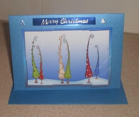 Funky Trees Quadro Rounded Photo Tabs Corner Stacker by Sue Cooper