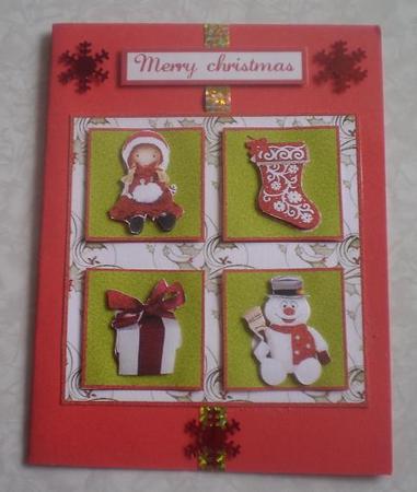 Christmas Patchwork-6x6 Card by Sue Cooper