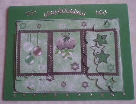 Christmas in Frames Scalloped Petal Side Stacker by Sue Cooper