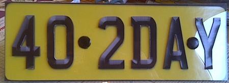 Large Dl 40th Birthday Novelty Number Plate and 3D Decoupage Featured Gallery Photo
