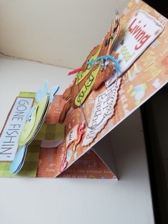 Gone Fishin' Pop-up Slider Card Kit by Sue Haslam